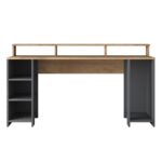 Písací stôl Kalipo 160 cm orech/antracit