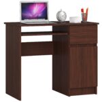 Písací stôl PIKSEL 90 cm wenge pravý