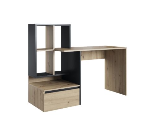 Písací stôl Paco s regálom 145 cm dub artisan/antracit Písací stôl Paco s regálom 145 cm dub artisan/antracit