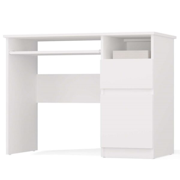 Písací stôl Porto 98 cm pravý biely