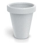 Plastový kvetináč ORIGINAL 39 cm biely matný