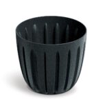 Plastový kvetináč WARIOS ECO DREVO antracitový matný
