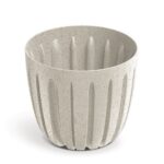 Plastový kvetináč WARIOS ECO WOOD biely matný