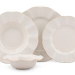 Porcelánová súprava 24 ks tanierov Creamy Gold biela/zlatá