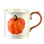 Porcelánový hrnček RADO 350 ml s tekvicou biely