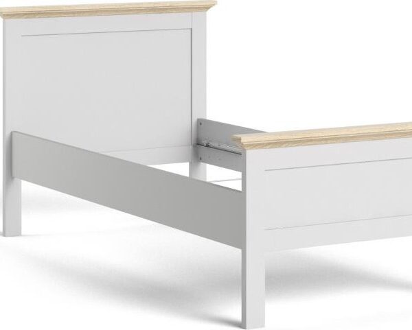 Posteľ Provine 90x200 biela/dub