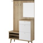 Predsieňová stena Primo 110 cm dub Riviéra/biela