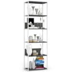 Regál LOFT 60 cm biely/šedý