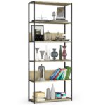 Regál LOFT 80 cm čierny/dub artisan