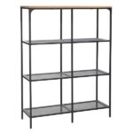 Regál Lex A 100 cm dub prírodný/čierny
