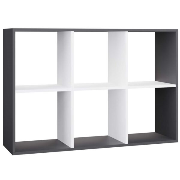 Regál Malax 2x3 110 cm antracit/biely