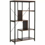Regál Net B 75 cm orech tmavý/čierny