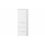 Regál SELENE 11 145 cm biely lesk/mat