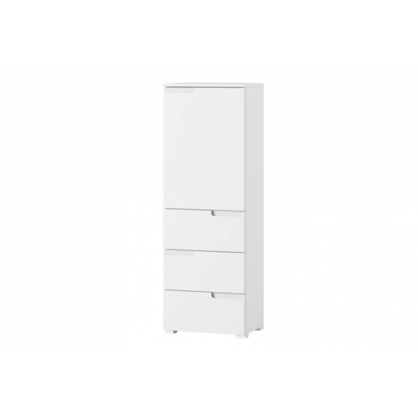 Regál SELENE 11 145 cm biely lesk/mat