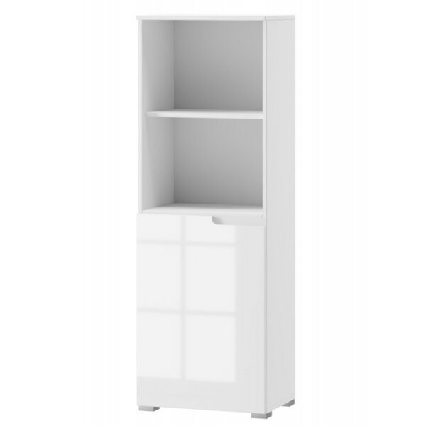 Regál Selene 145 cm biely lesk/mat