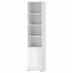 Regál Selene 216 cm biely lesk/mat