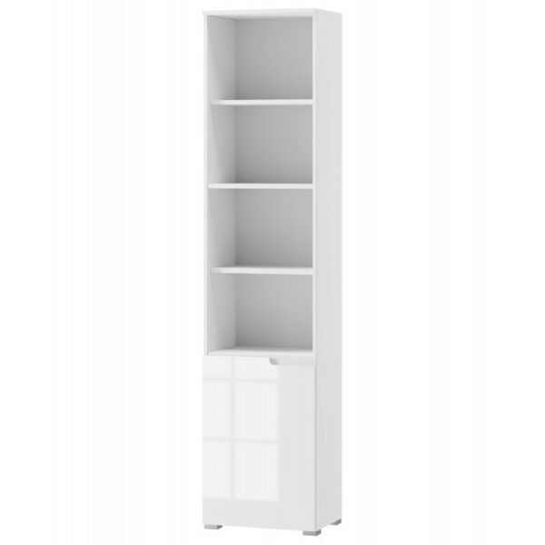 Regál Selene 216 cm biely lesk/mat