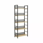 Regál Surový R5 154 cm dub prírodný/čierny