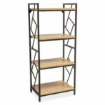 Regál Tablo 04 140 cm dub prírodný/čierny