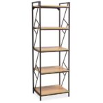Regál Tablo 05 180 cm dub prírodný/čierny
