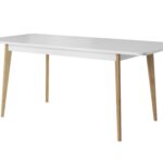 Rozkladací jedálenský stôl Primo 140/180 cm dub Riviéra/biely