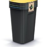 Sada odpadkových košov COMPACTO FLAS 4x 50 L čierna