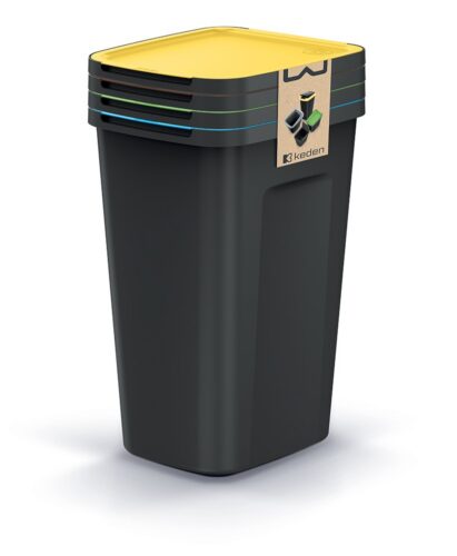 Sada odpadkových košov COMPACTO FLAS 4x 50 L čierna Sada odpadkových košov COMPACTO FLAS 4x 50 L čierna