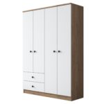 Šatníková skriňa BA 108 120 cm orech/biela