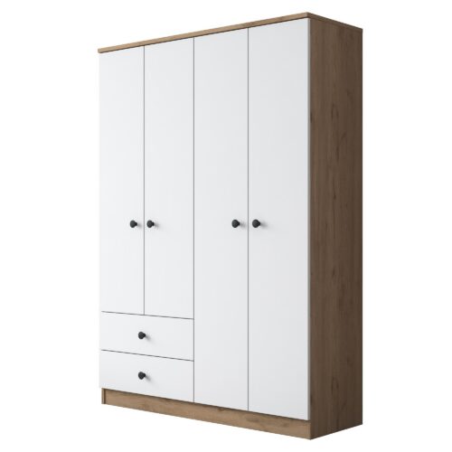 Šatníková skriňa BA 108 120 cm orech/biela Šatníková skriňa BA 108 120 cm orech/biela