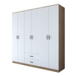 Šatníková skriňa BA 111 210 cm orech/biela
