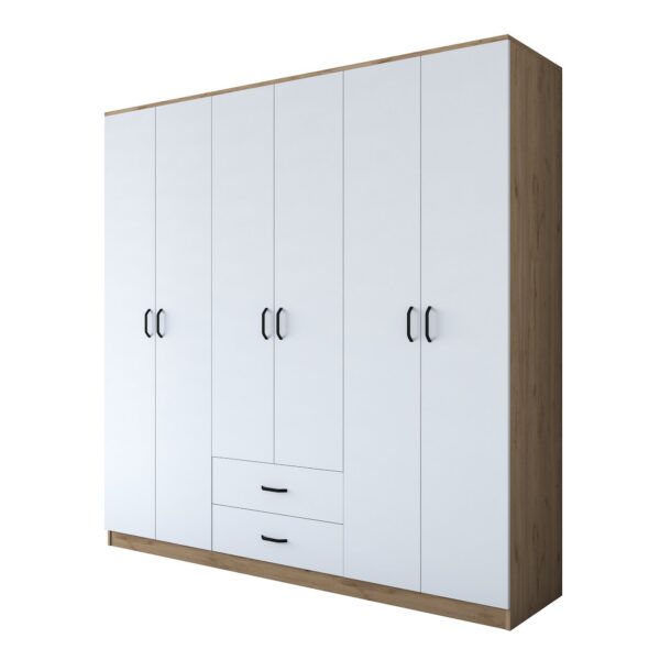 Šatníková skriňa BA 111 210 cm orech/biela