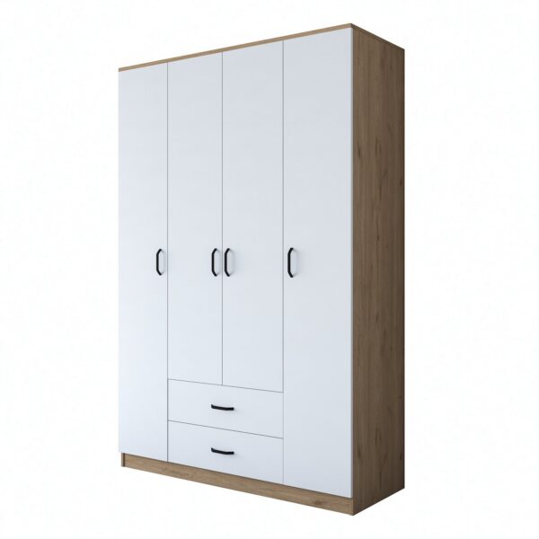 Šatníková skriňa BA 112 140 cm orech/biela