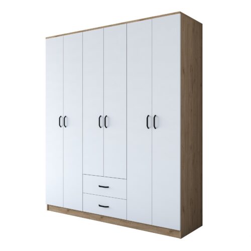 Šatníková skriňa BA 113 180 cm orech/biela Šatníková skriňa BA 113 180 cm orech/biela
