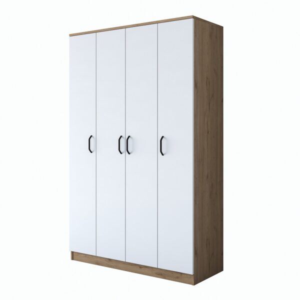 Šatníková skriňa BA 116 120 cm orech/biela