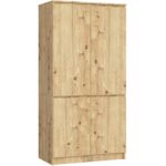 Šatníková skriňa CLP S90/4D dub artisan