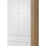 Šatníková skriňa Primo 80 cm dub Riviéra/biela