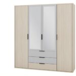 Šatníková skriňa Ryga 02 187 cm dub Riva/šedá