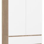Šatníková skriňa Star 90 cm dub sonoma/biela
