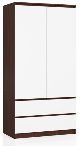 Šatníková skriňa Star 90 cm wenge/biela Šatníková skriňa Star 90 cm wenge/biela