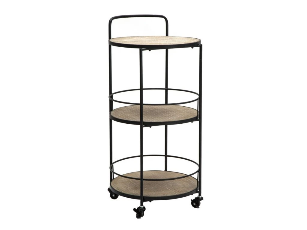 Servírovací vozík Arex 40 cm čierny/hnedý Servírovací vozík Arex 40 cm čierny/hnedý