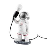 Stolná lampa Astronaut strieborná/biela