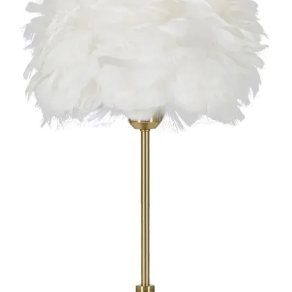 Stolná lampa Ball Feather 50 cm bielo-zlatá