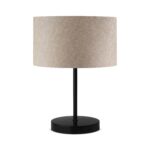 Stolná lampa Barabas béžová/čierna