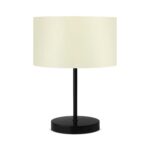 Stolná lampa Barabas krémová/čierna