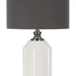 Stolná lampa Brighty 65 cm šedo-biela