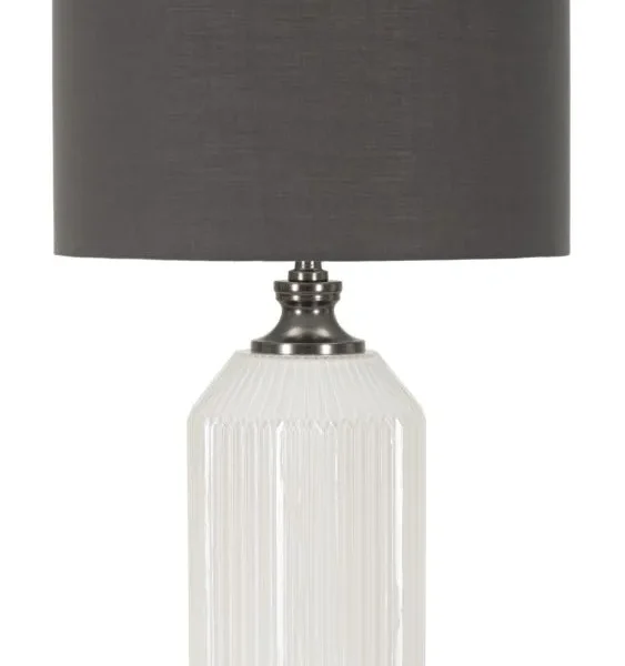 Stolná lampa Brighty 65 cm šedo-biela