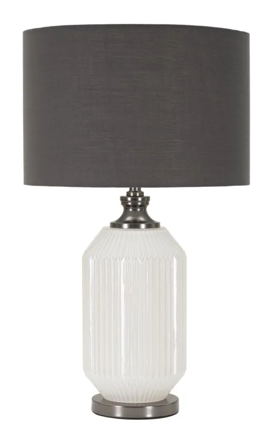 Stolná lampa Brighty 65 cm šedo-biela Stolná lampa Brighty 65 cm šedo-biela