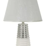 Stolná lampa Candela 41 cm strieborná