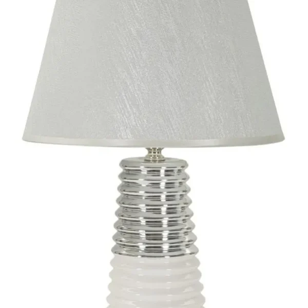 Stolná lampa Candela 41 cm strieborná