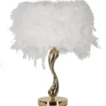 Stolná lampa Cart 47 cm bielo-zlatá